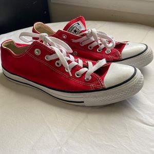 RED CHUCK CONVERSE SHOES